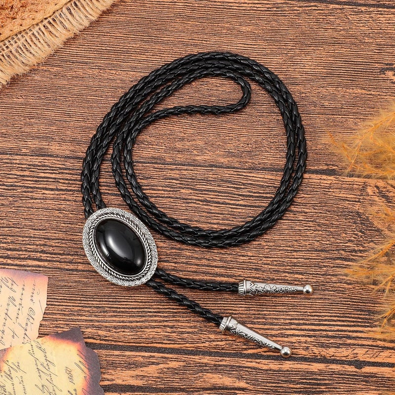 Sansths Bolo Tie for Men Cowboy Tie Native American Retro Western Necklace Cowboy Cowgirl Accessories for Men Women - Image 2